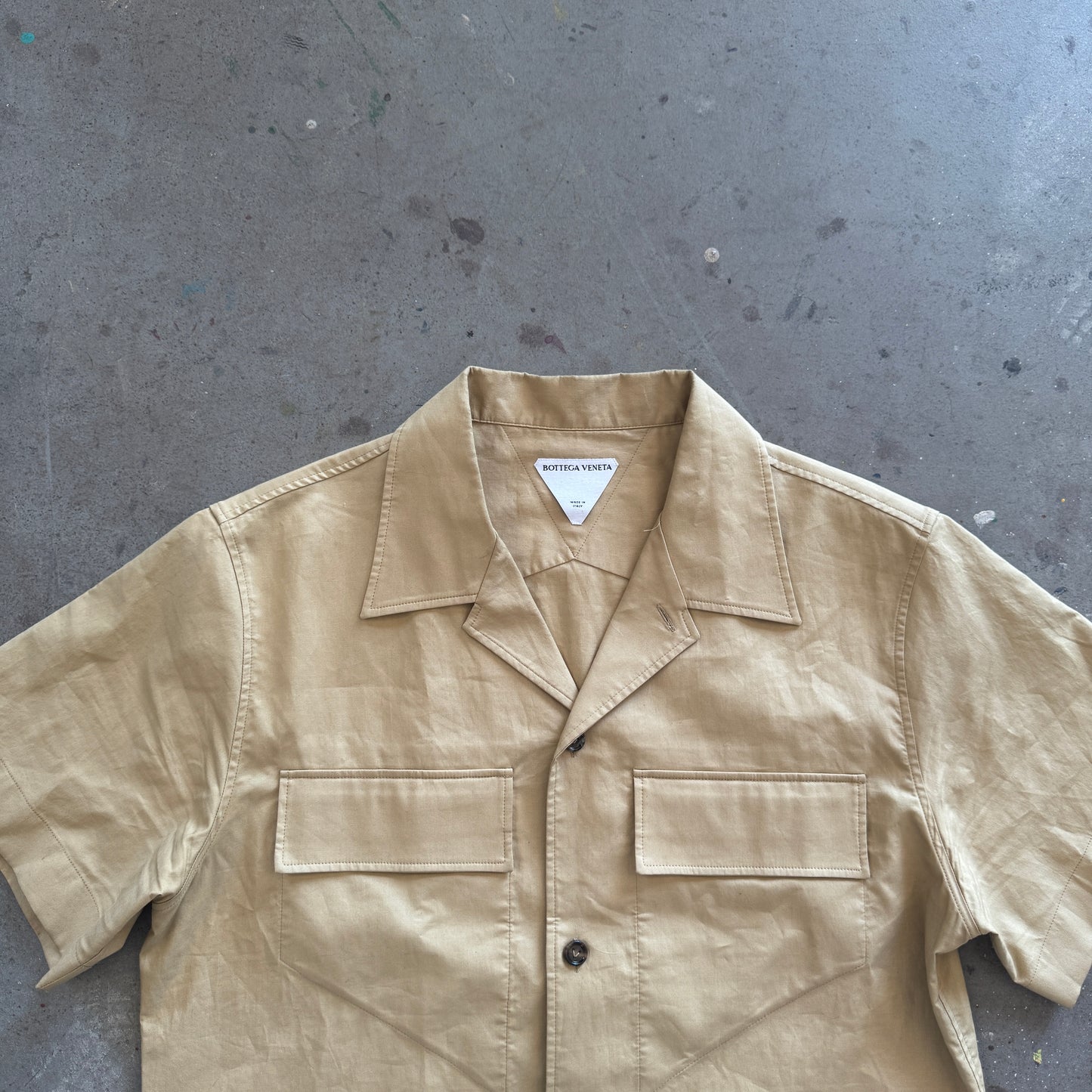 Bottega Veneta Tan Button-Up Shirt