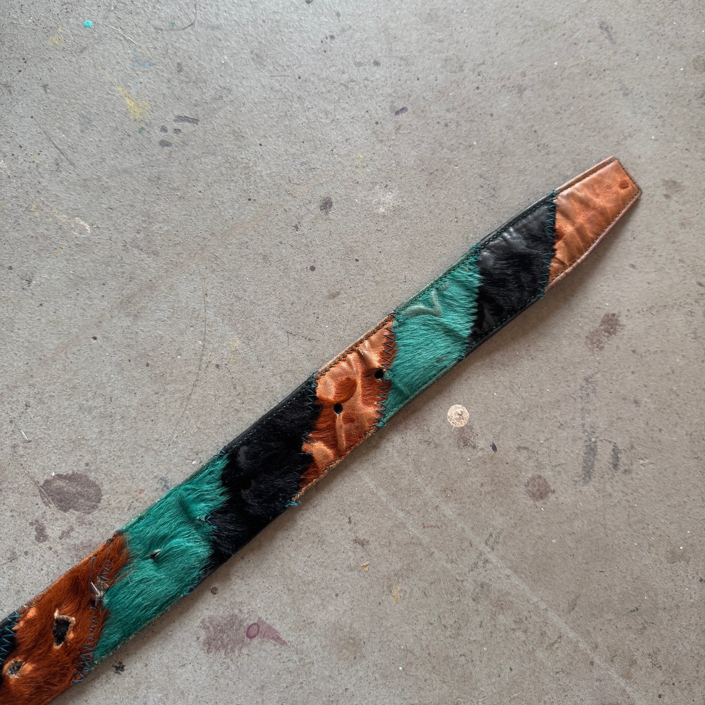 Prada Multi-Color Pony Hair Belt