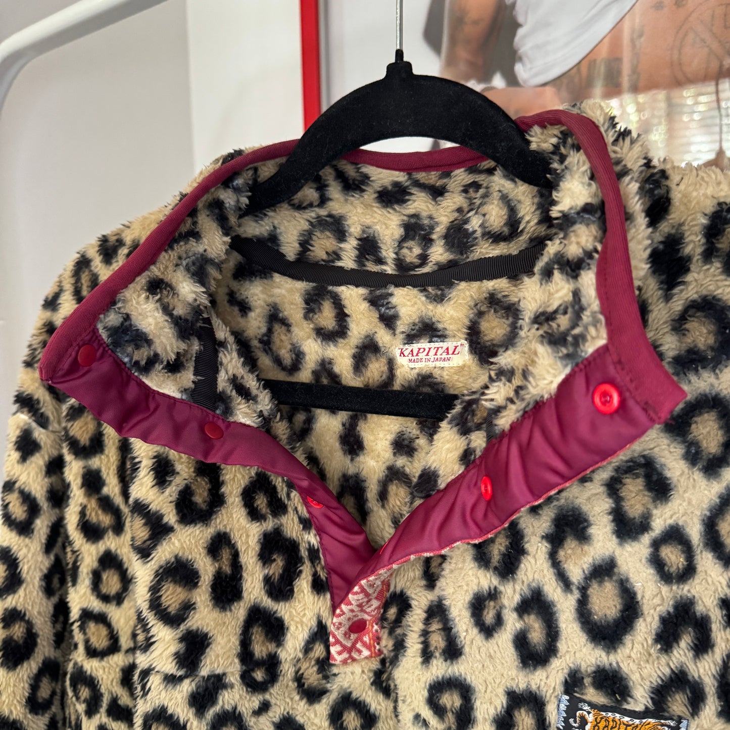 Kapital Cheetah Print Fleece Pullover