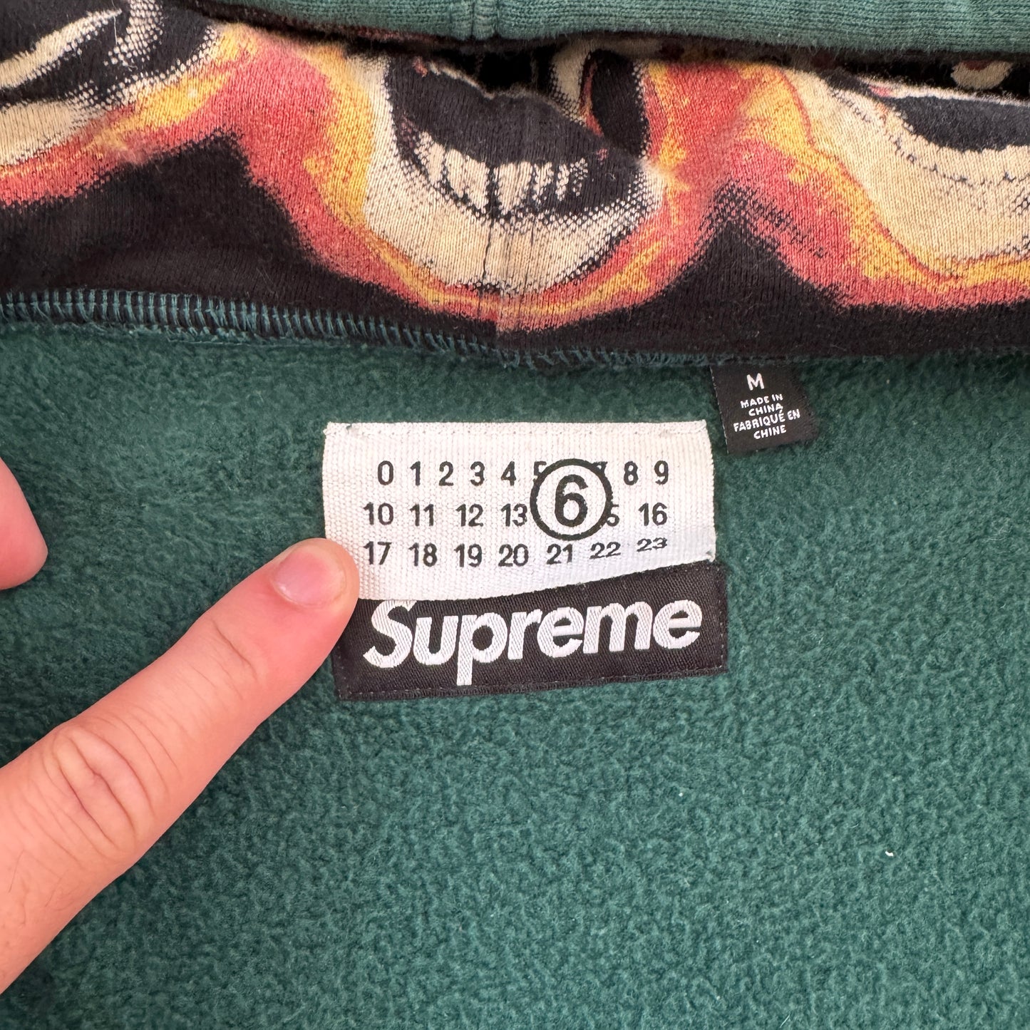 Supreme x MM6 Zip-Up Hoodie