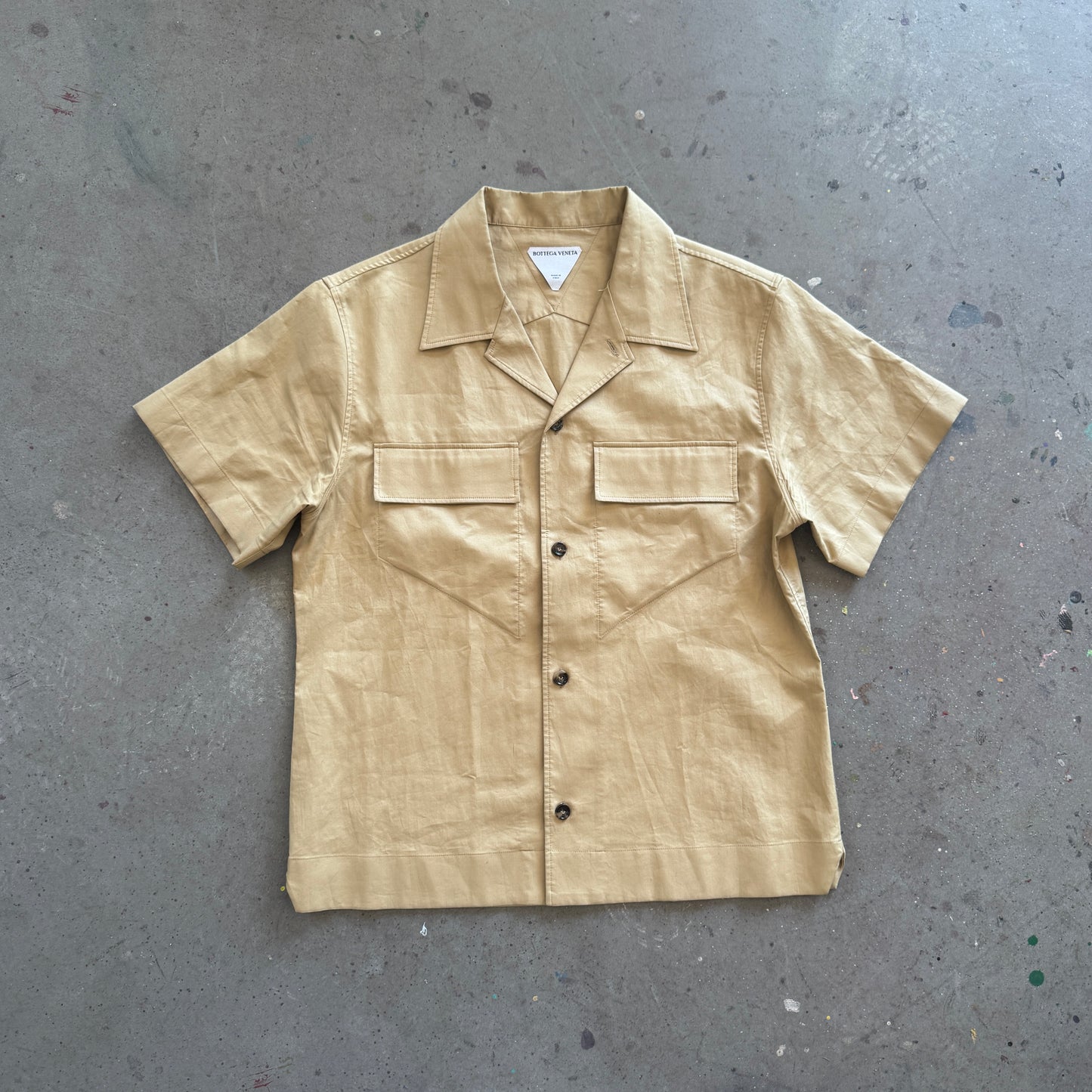 Bottega Veneta Tan Button-Up Shirt