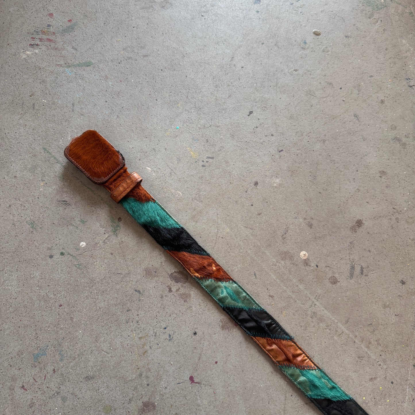 Prada Multi-Color Pony Hair Belt