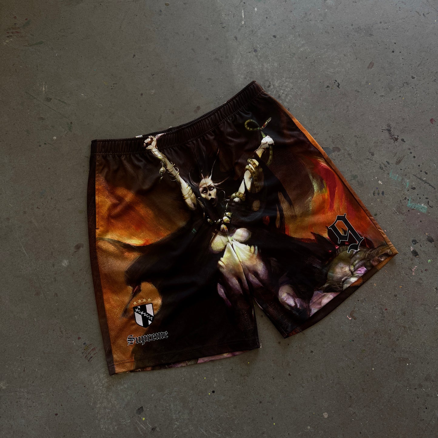 Supreme x Frank Frazetta Baggy Mesh Shorts