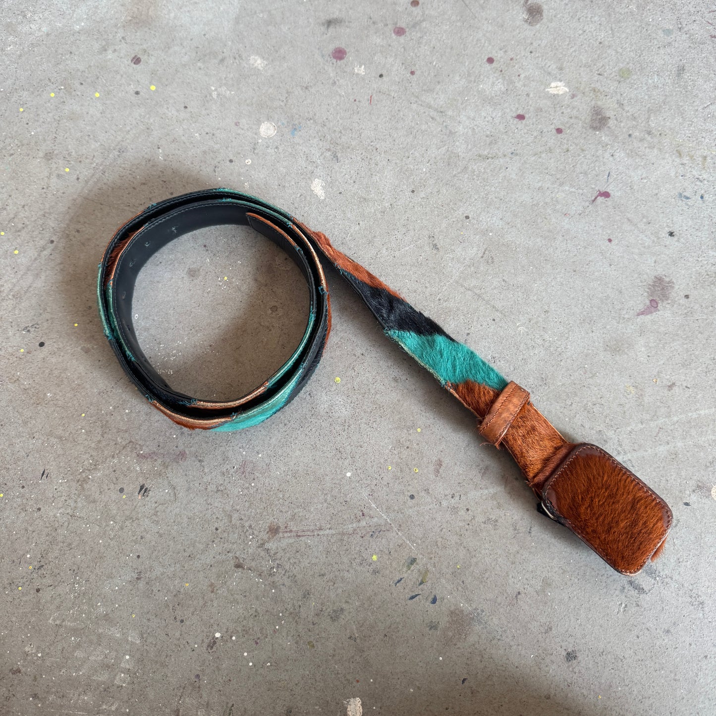 Prada Multi-Color Pony Hair Belt