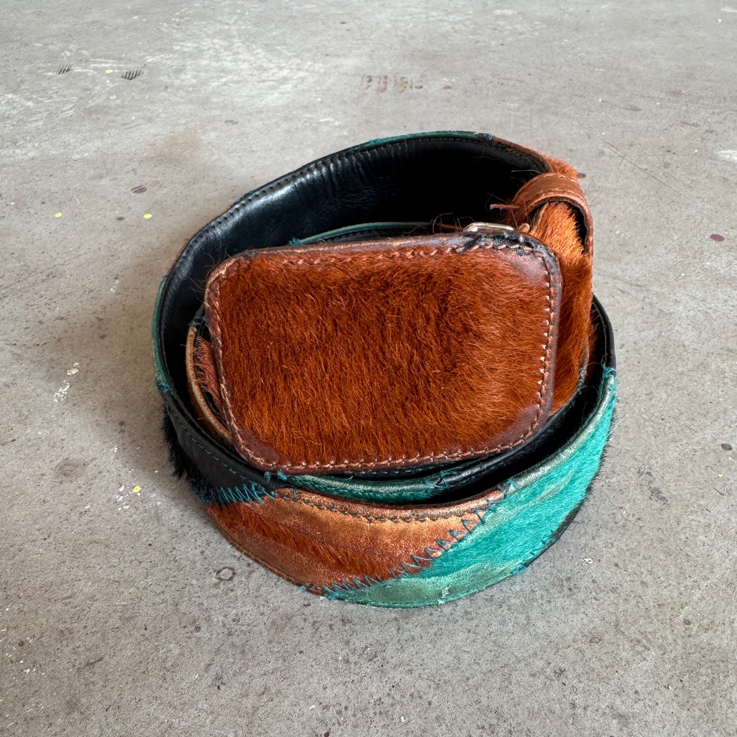 Prada Multi-Color Pony Hair Belt