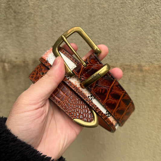 Stussy Leather Overlay Belt