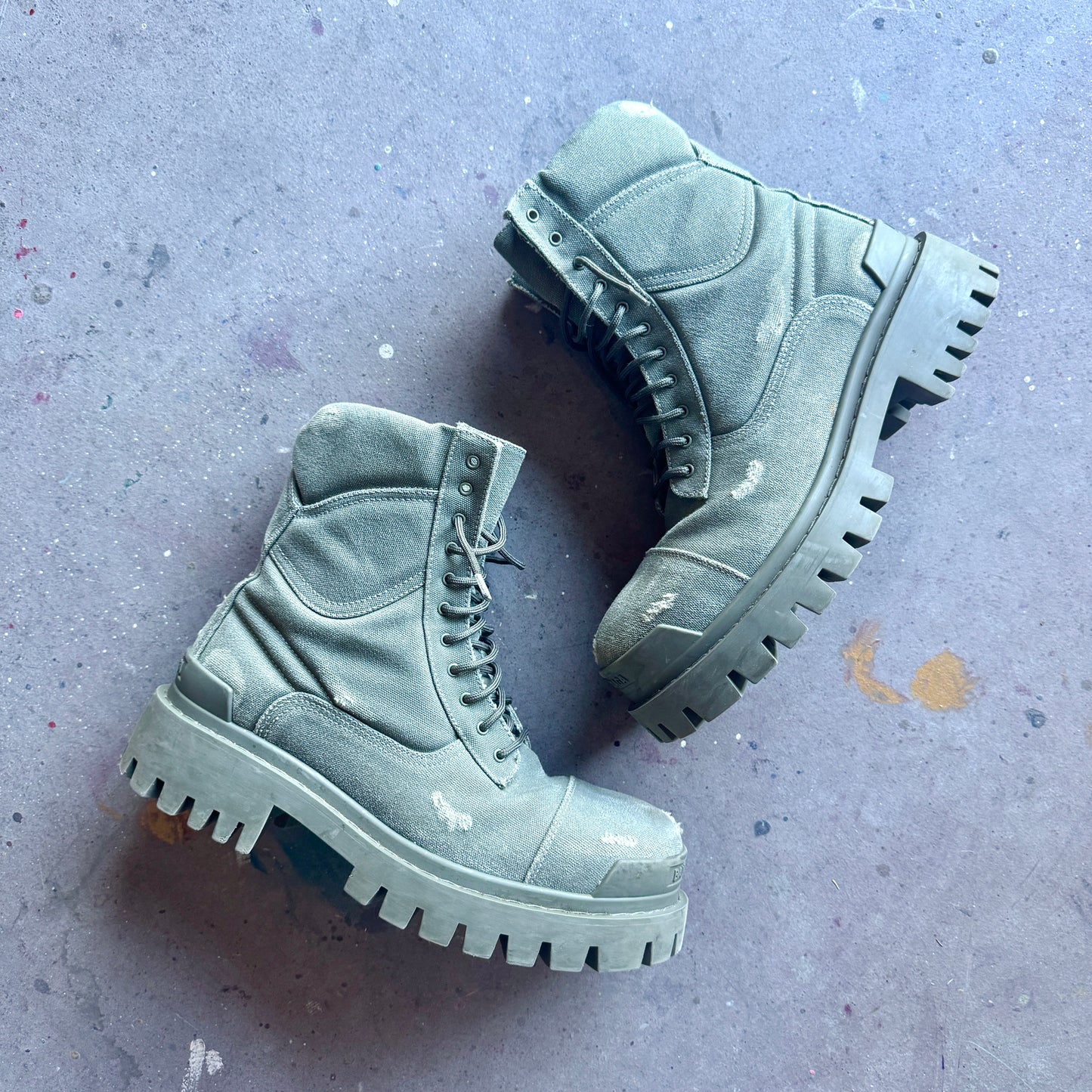Balenciaga Distressed Strike Boot