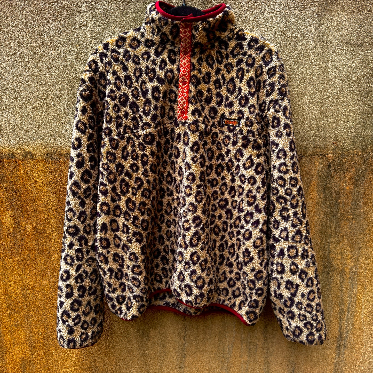 Kapital Leopard Print Snap Fleece