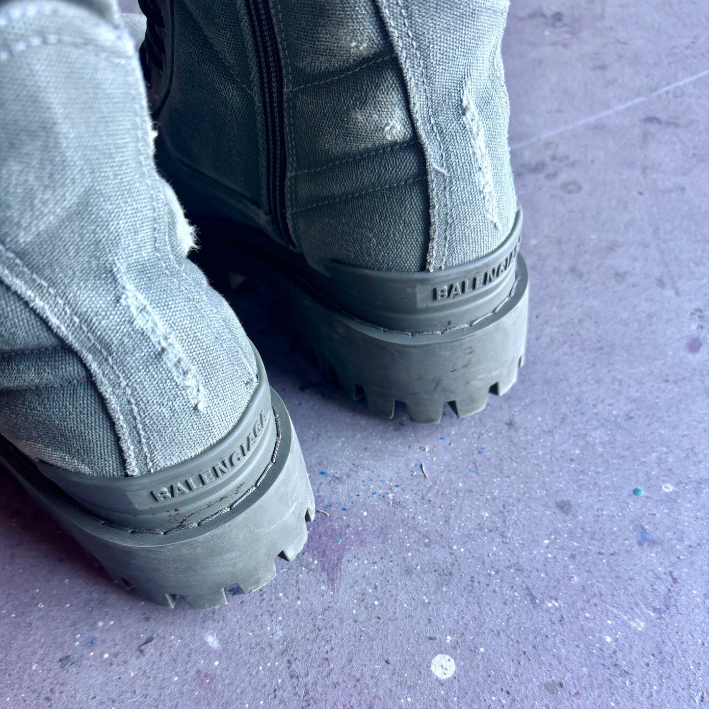 Balenciaga Distressed Strike Boot