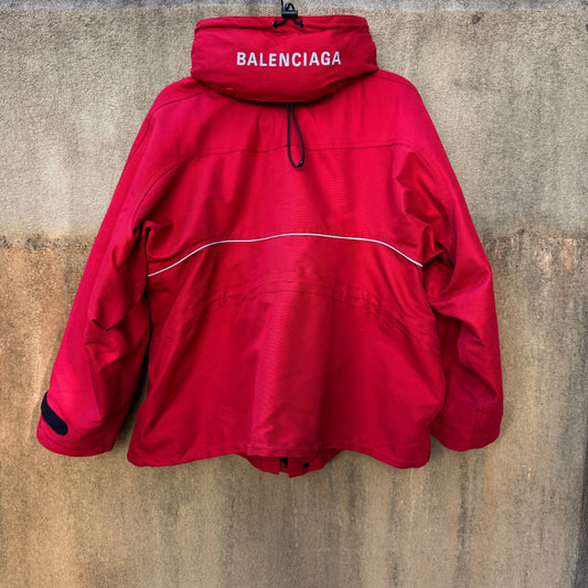 Balenciaga Ruby Red “Swing” Parka